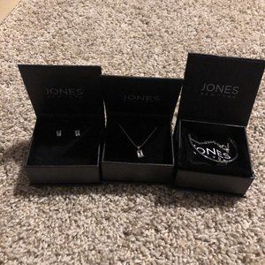Jones New York Dorothy Collection Silver Necklace, Earrings, Bracelet Set - NEW!